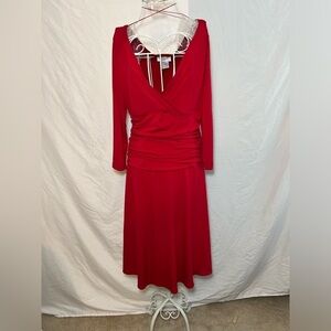Women’s Red Dress - Spandex/Polyester Blend - Size 10 - EUC